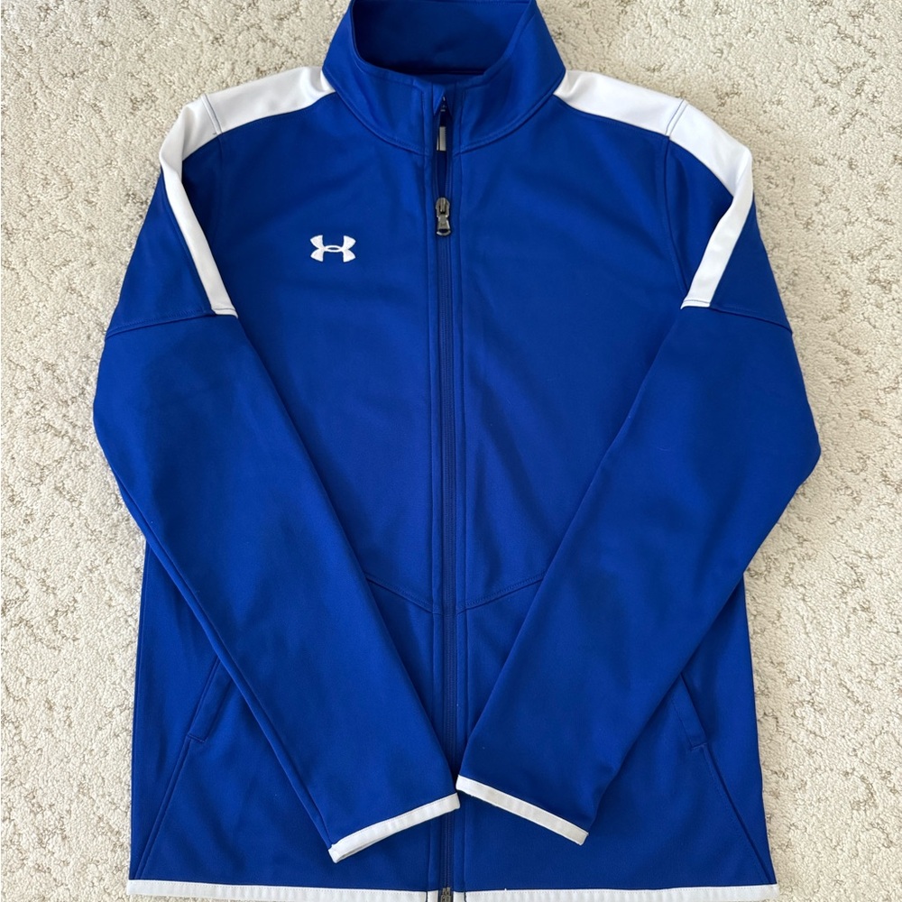 Under Armour Royal Blue Athletic Jacket and Grey Fitted Long Sleeve